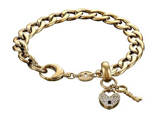Fossil Vintage Steel Charm Bracelet