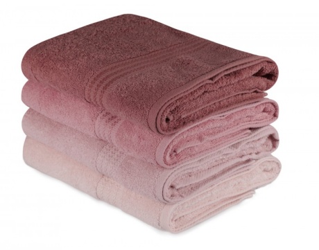 Set 4 prosoape bumbac 100%,Hobby Home, 70x140 cm, Rainbow - Powder