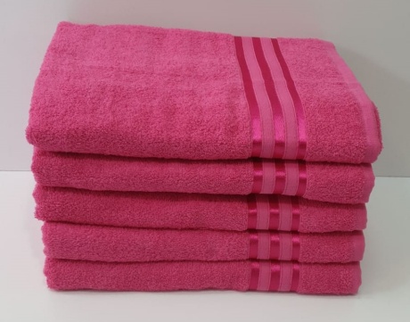Set 5 prosoape baie bumbac 100% 70x140cm, fuchsia