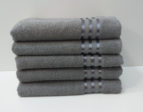 Set 5 prosoape baie bumbac 100% 70x140cm, gri