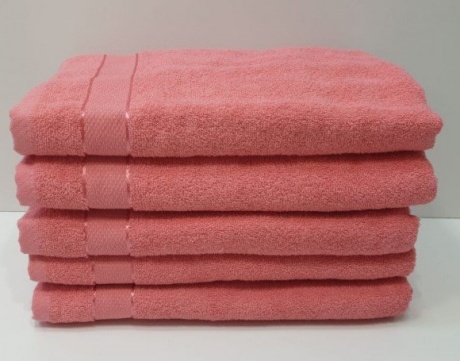 Set 5 prosoape baie bumbac 100% 70x140cm, roz