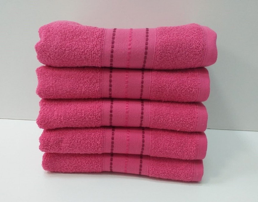 Set 5 prosoape fata bumbac 100% 50x90cm, roz 3