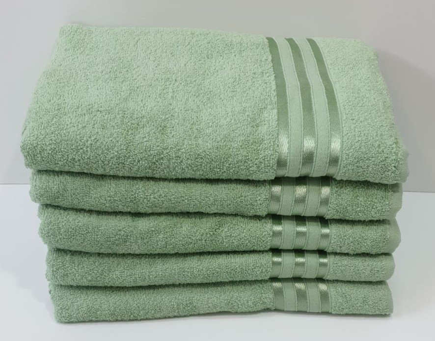 Set 5 prosoape fata bumbac 100% 50x90cm, verde