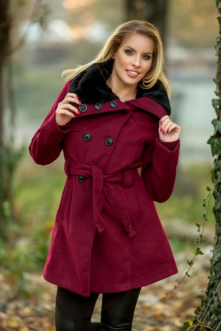 Palton Glory Bordo