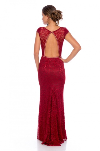 Rochie Odiseea Bordo - spate
