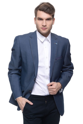 Sacou office indigo pentru barbati 7SQUARE