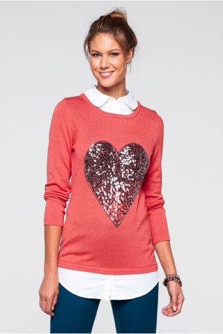 Pulover cu aspect dublu