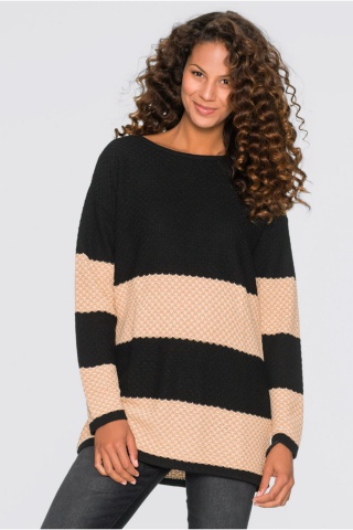 Pulover tricotat negru