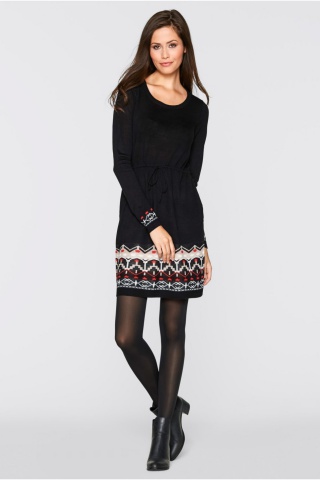 Rochie tricotata neagra
