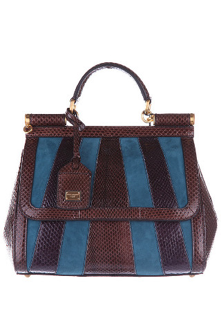 Dolce & Gabbana Women's leather handbag shopping bag purse new sicily