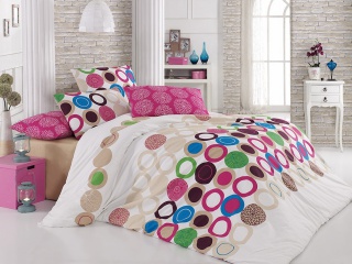 Lenjerie de pat Ranforce Benetton Fucsia