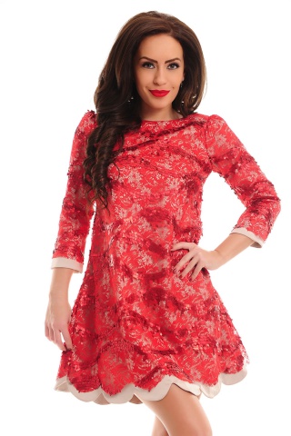 Rochie Artista Burning Image Red
