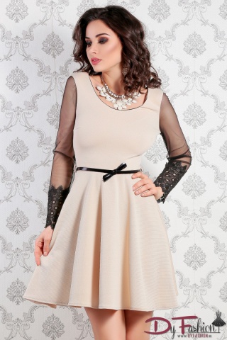Rochie Beige Tradition