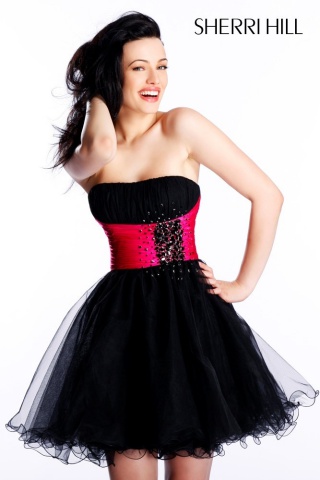 Rochie Sherri Hill Charming Fuchsia