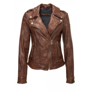 Geaca de Piele Dama Freaky Nation Maro Ideal