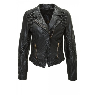 Geaca de Piele Dama Freaky Nation Neagra Snake