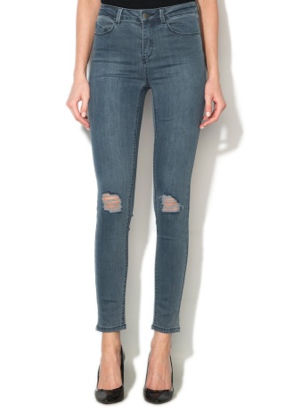 Jeansi skinny albastru prafuit