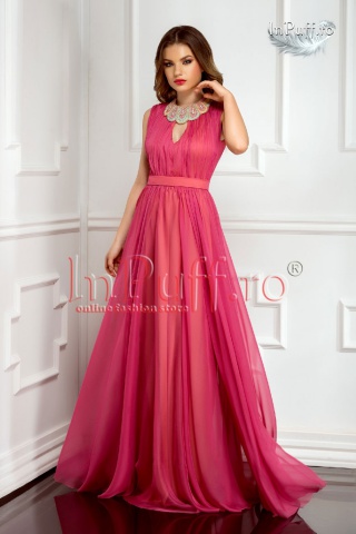 Rochie de seara voal roz