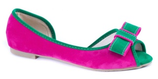 Balerini fucsia cu fundita E7-232F