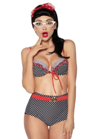 Costum de baie retro cu 2 fete