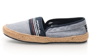 Espadrile slip-on albastre din chambray Sail
