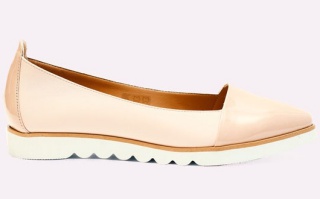 PANTOFI DAMA DE PIELE CU FLATFORMA PAPIR