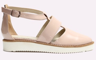 PANTOFI DAMA DIN PIELE CU FLATFORMA PANIA