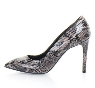 Pantofi cu model reptila si toc stiletto