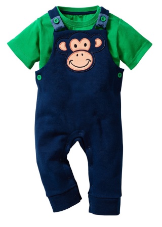 Tricou + pantaloni cu bretele bebe