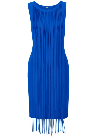 Rochie albastra cu franjuri
