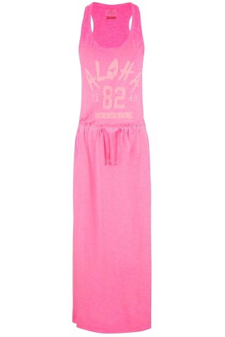 Rochie maxi Cars Milly roz