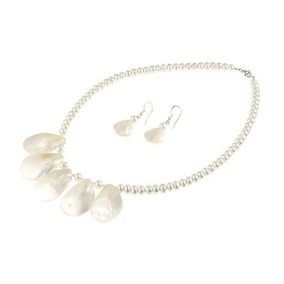 Set salba din sidef si perle de cultura