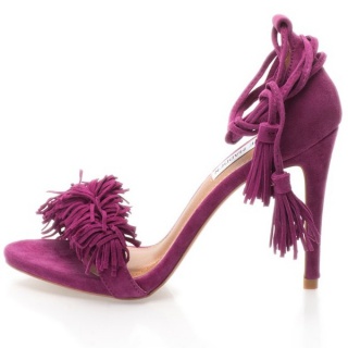 Sandale violet tyrian cu bareta infasurabila Sassey