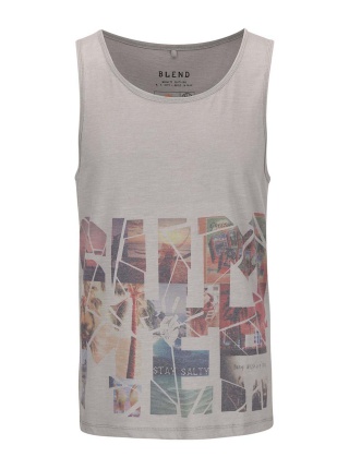 Maiou cu print Blend gri