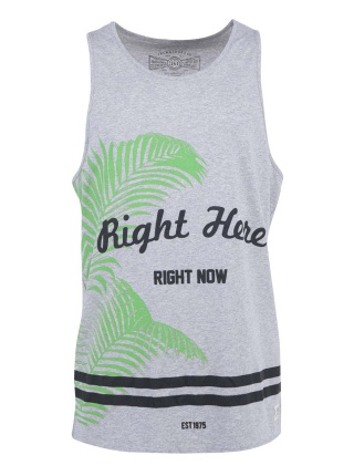 Maiou gri cu imprimeu cu frunze de palmier JACK & JONES Tank