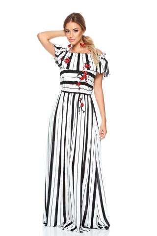 Rochie LaDonna Flower Line Black