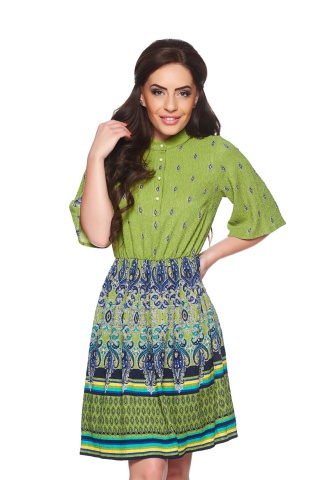 Rochie PrettyGirl Adorable Print Green