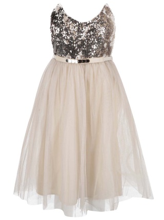Rochie cu top decorat cu paiete