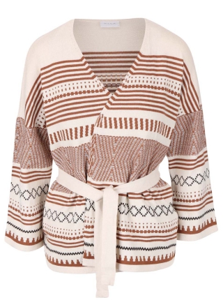 Cardigan crem cu model VILA Nordic
