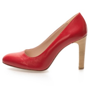 Pantofi rosii din piele cu toc stiletto