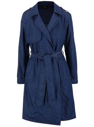 Trenci VILA Sassit navy din denim
