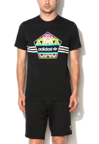 Tricou negru cu imprimeu logo World Champs