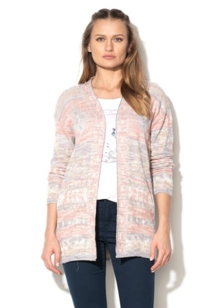 Cardigan multicolor fara inchidere