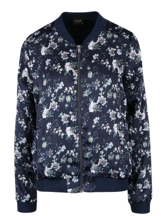 Jacheta bomber cu imprimeu VILA Plinny bleumarin