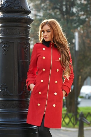 Palton LaDonna Modern Style Red