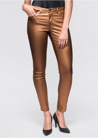 Pantaloni cu aspect metalic