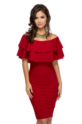 Rochie Britney Marsala