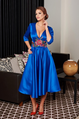 Rochie Artista Famous Embroidery Blue