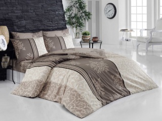 Lenjerie de pat Ranforce Natura V1 Beige