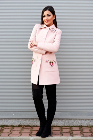 Palton LaDonna Fabulous Winter Rosa